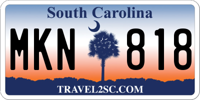 SC license plate MKN818