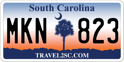 SC license plate MKN823