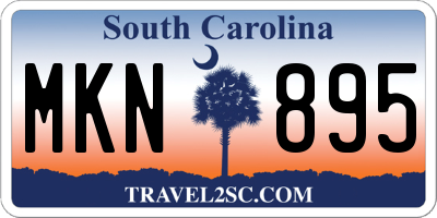 SC license plate MKN895