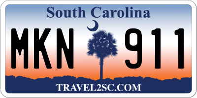 SC license plate MKN911