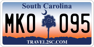 SC license plate MKO095