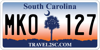 SC license plate MKO127