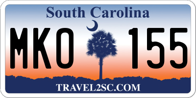SC license plate MKO155