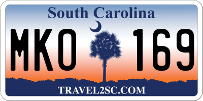SC license plate MKO169