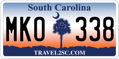 SC license plate MKO338