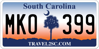 SC license plate MKO399