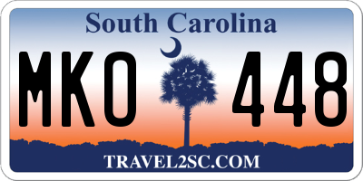 SC license plate MKO448