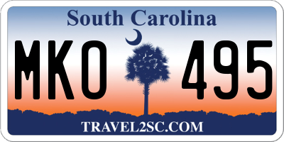 SC license plate MKO495