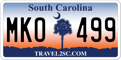 SC license plate MKO499