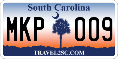 SC license plate MKP009
