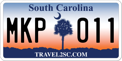 SC license plate MKP011