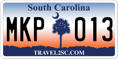 SC license plate MKP013