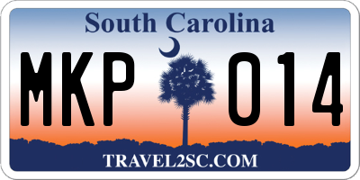 SC license plate MKP014