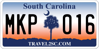 SC license plate MKP016