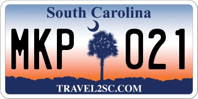 SC license plate MKP021