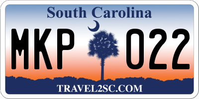 SC license plate MKP022
