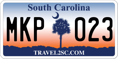 SC license plate MKP023