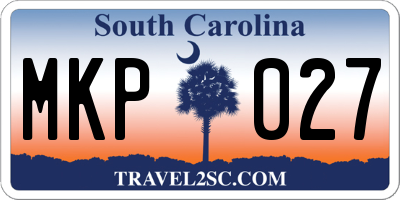 SC license plate MKP027