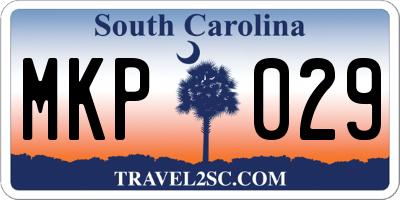 SC license plate MKP029