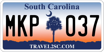 SC license plate MKP037