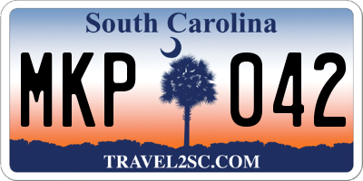 SC license plate MKP042