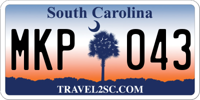 SC license plate MKP043