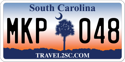 SC license plate MKP048