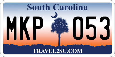SC license plate MKP053