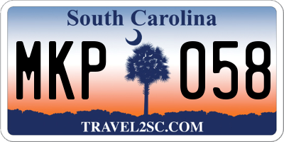 SC license plate MKP058
