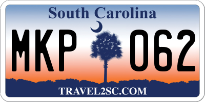 SC license plate MKP062