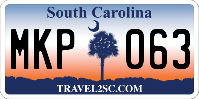 SC license plate MKP063