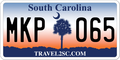 SC license plate MKP065