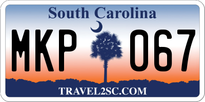 SC license plate MKP067