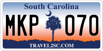 SC license plate MKP070