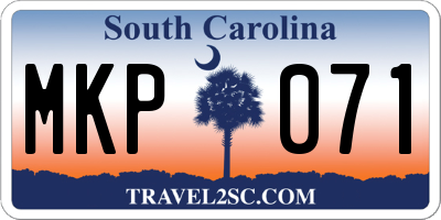 SC license plate MKP071