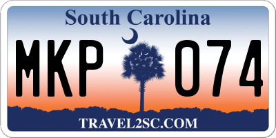 SC license plate MKP074