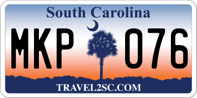 SC license plate MKP076