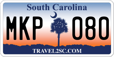 SC license plate MKP080