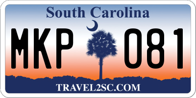 SC license plate MKP081