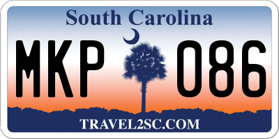 SC license plate MKP086