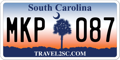 SC license plate MKP087