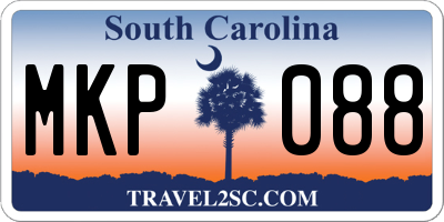SC license plate MKP088