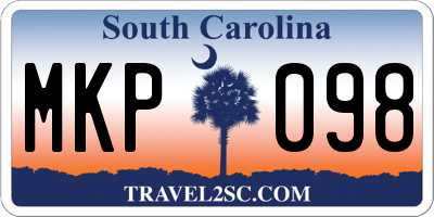 SC license plate MKP098