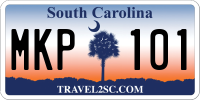 SC license plate MKP101