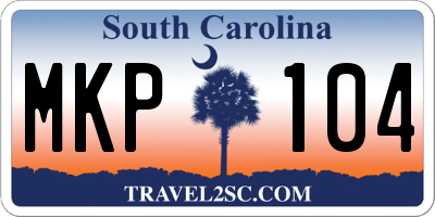SC license plate MKP104