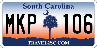 SC license plate MKP106
