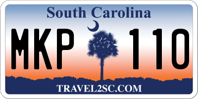 SC license plate MKP110