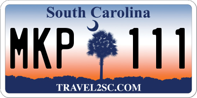 SC license plate MKP111