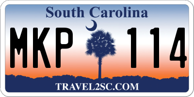 SC license plate MKP114