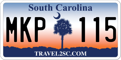 SC license plate MKP115
